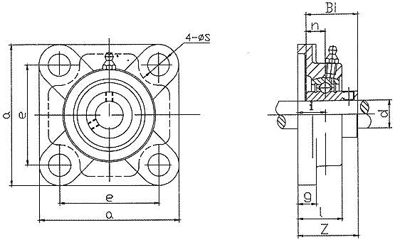 Корпусные подшипники UCF-300 схема