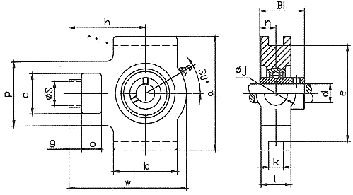 КОРПУСНЫЕ ПОДШИПНИКИ серии UCT-200 схема