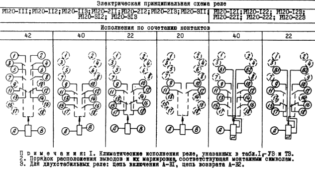 Реле РП-20 электрическая схема